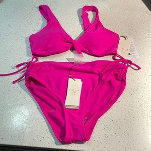 Calia Lush Berry adjustable rise bikini